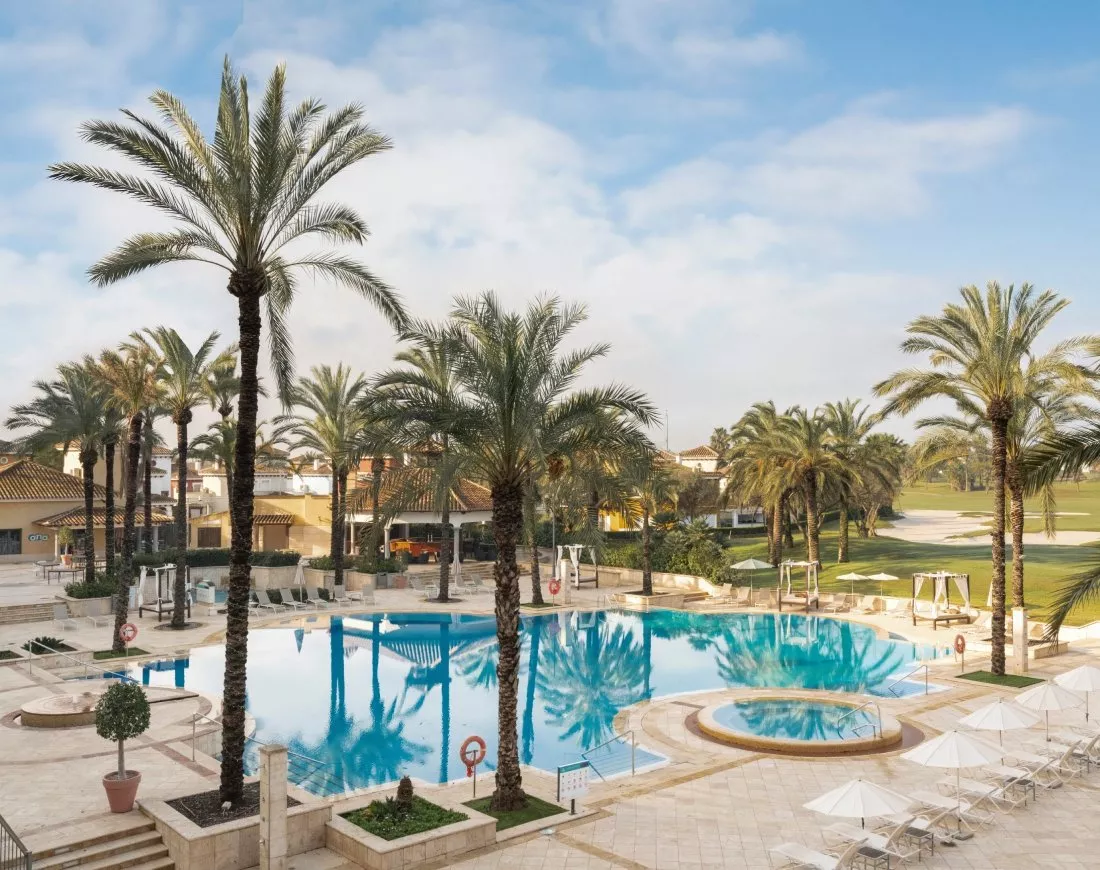 Ona Mar Menor Golf Resort & Spa outdoor pool with sun terrace overlooking the golf course, Torre Pacheco Murcia